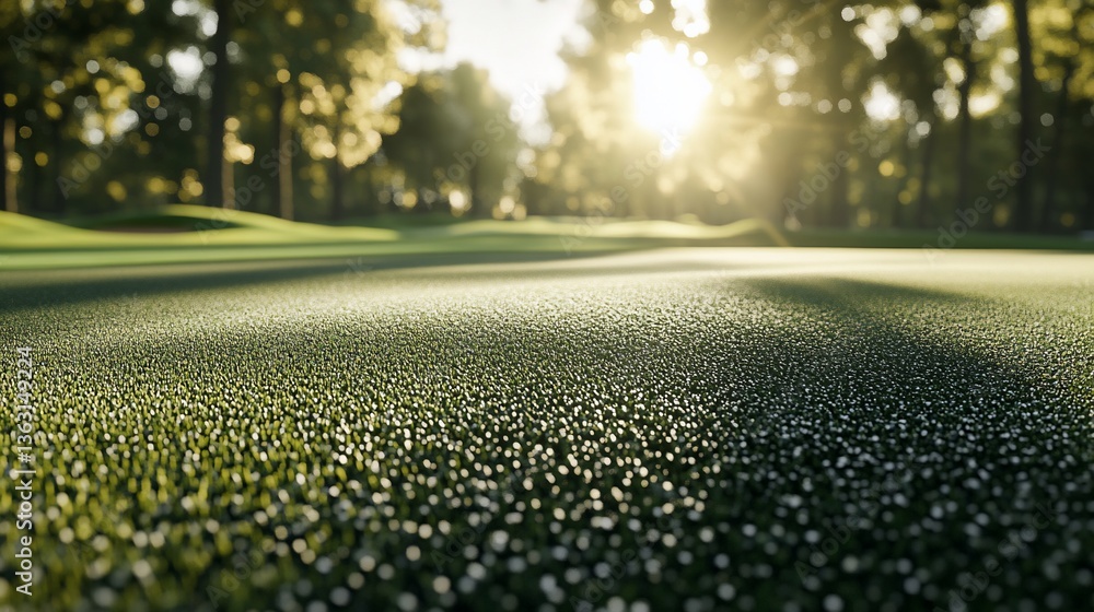 Golf course putting green sunrise forest background (1) Golf course putting green sunrise forest background (1)