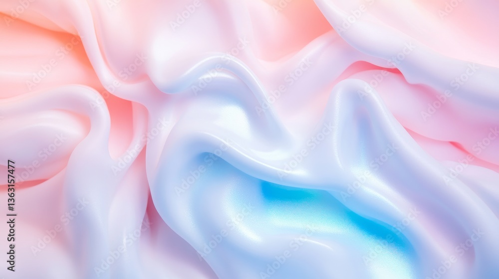 Obraz premium Close-up of iridescent shampoo foam shimmering with rainbow reflections