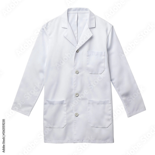 White Lab Coat | Isolated Medical Uniform on White Background