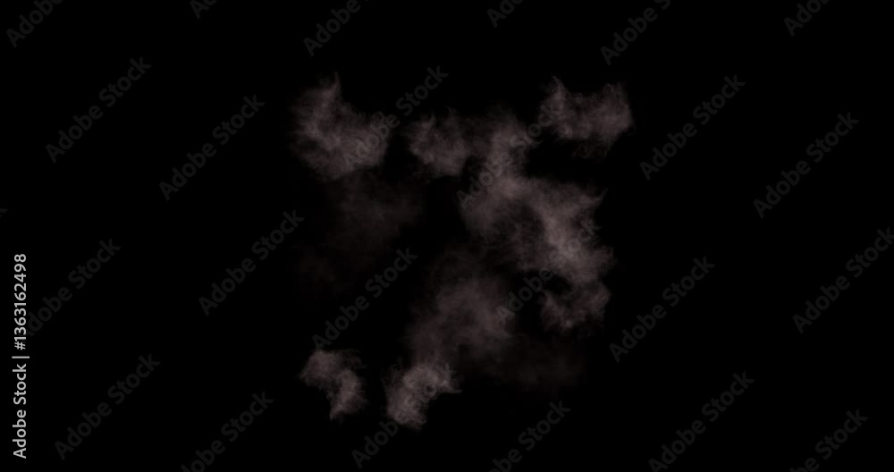 smoke spin effect on black background