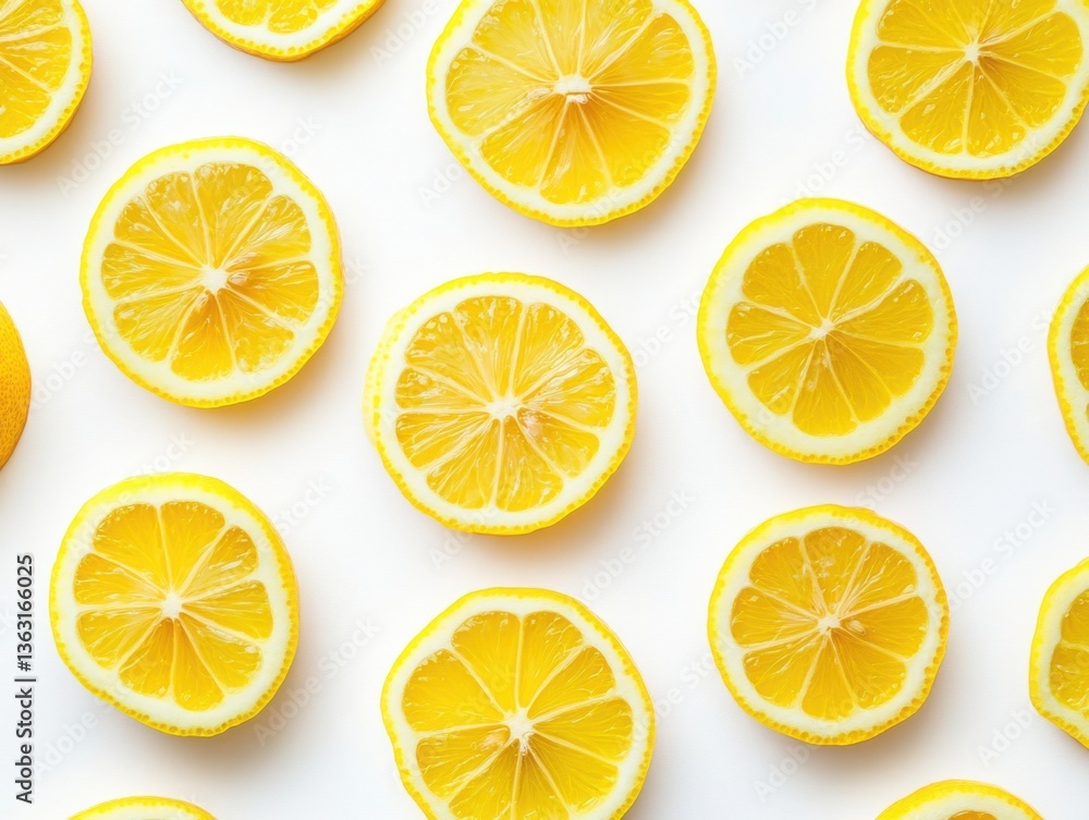 Sliced lemons on white background Sliced lemons on white background