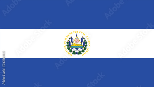 El Salvador Flag Vector Clipart Illustration - High-Quality Design for Digital Projects, Print, and Graphics, Featuring the National Flag of El Salvador in Vibrant Colors