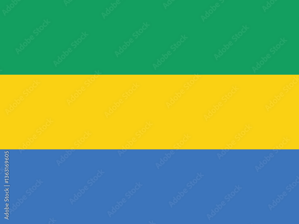 Gabon Flag Vector Clipart Illustration, High-Quality Design of the Gabon National Flag with Bold Colors in Vector Format for Graphic Design, Websites, and Print Materials Gabon Flag Vector Clipart Illustration, High-Quality Design of the Gabon National Flag with Bold Colors in Vector Format for Graphic Design, Websites, and Print Materials