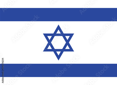 Israel Flag Vector Clipart Illustration, Digital Design of the National Flag of Israel, High-Quality Graphics, Symbol of Israel, Blue and White Banner with Star of David, Abstract Flag Design, Country