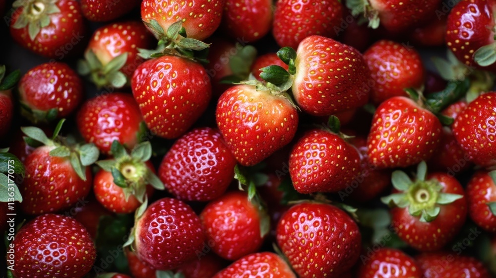 Fresh red strawberries forming a delicious background Fresh red strawberries forming a delicious background