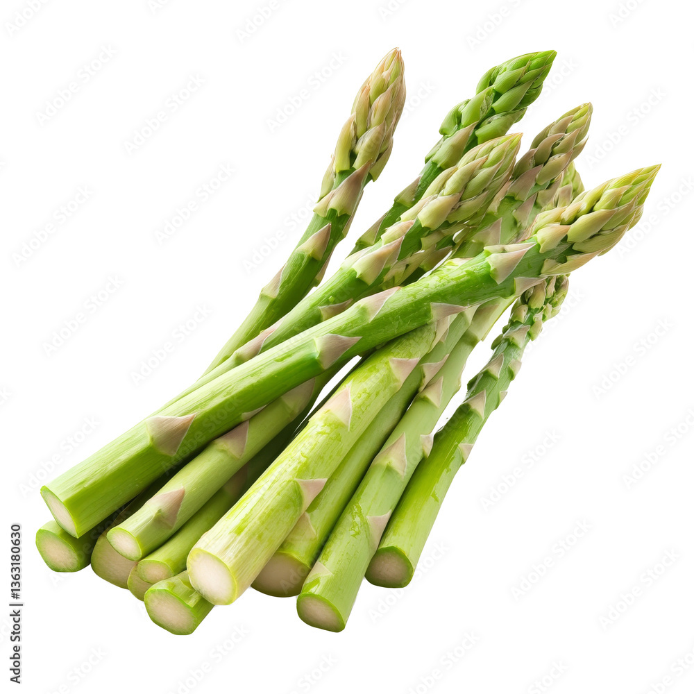 Fresh green asparagus bunch ready for cooking and healthy meals