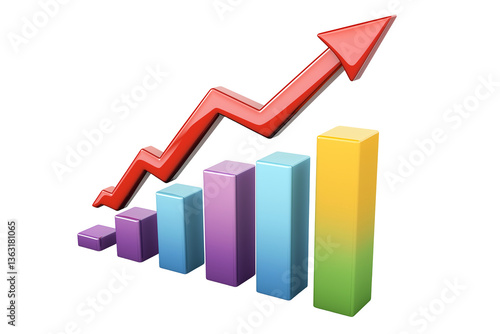Free Download business graph with arrow - GFXLoad