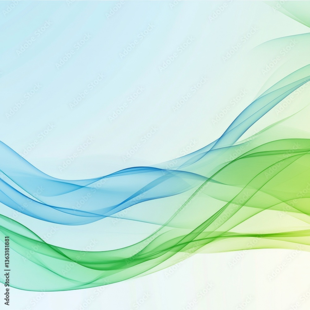 custom made wallpaper toronto digitalAbstract Gradient Waves: Serene Motion of Blue and Green Elegance for Creative Backgrounds and Digital Art Projects