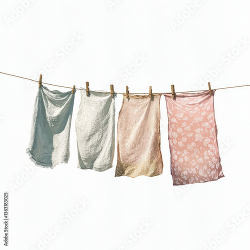 clothes line isolated