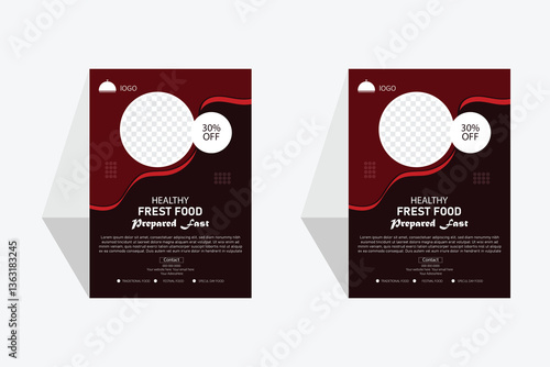 Restaurant A4 modern food flyer templet design vector file for your business with print	
	
	
