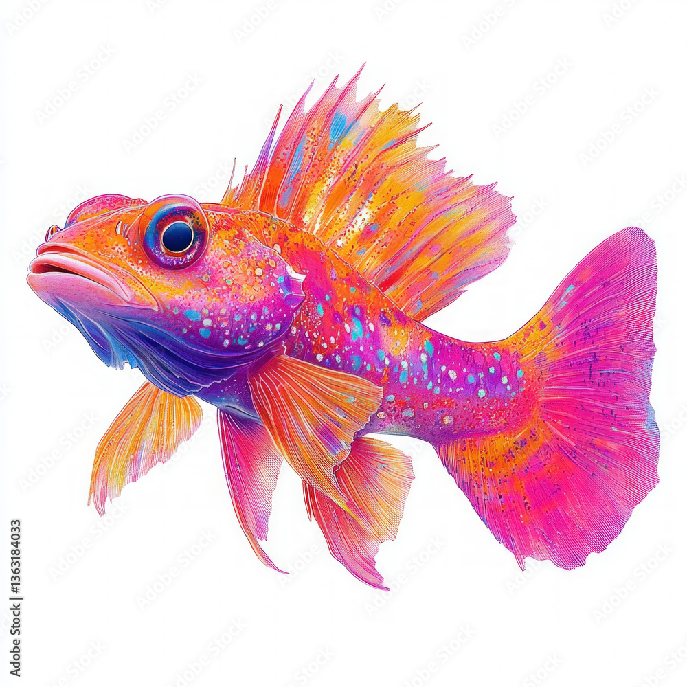 Fototapeta premium Exotic Fish Isolated