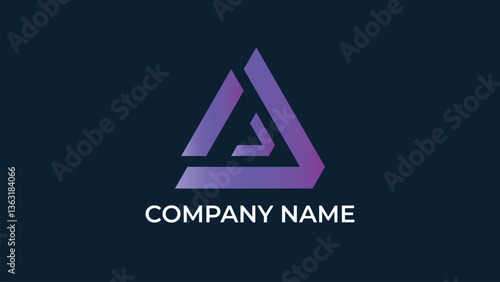 gradient delta logo vector illustration