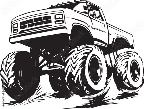 Monster Truck Racing car silhouette
