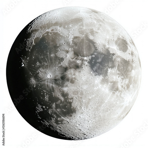 moon isolated on white
