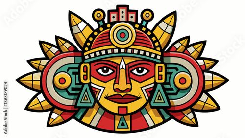 Mayan symbols tattoo template vector file