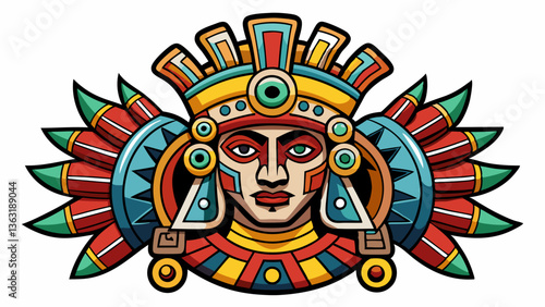 Mayan symbols tattoo template vector file