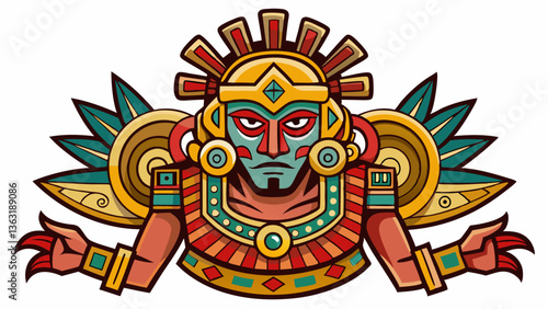 Mayan symbols tattoo template vector file