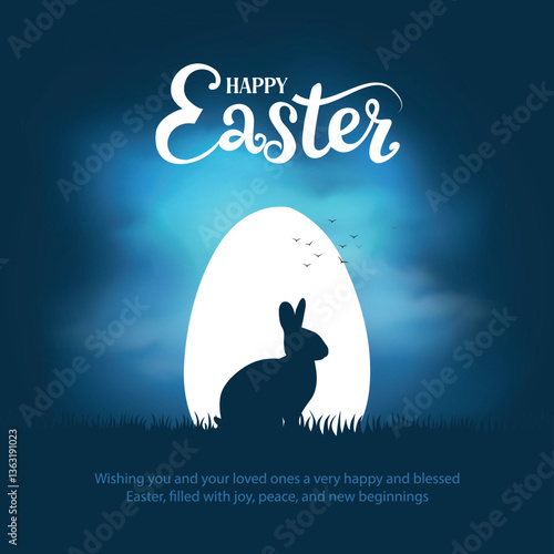 Happy easter greetings. vector illustration design