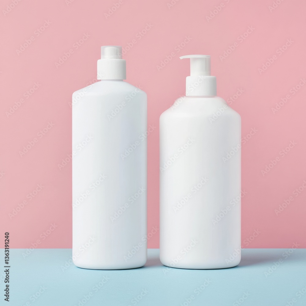 Scandinavian minimalist shampoo branding, sleek and clean aesthetic Scandinavian minimalist shampoo branding, sleek and clean aesthetic