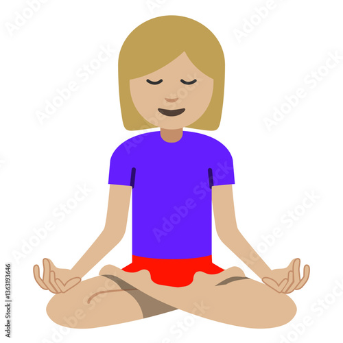 Woman in Lotus Position
