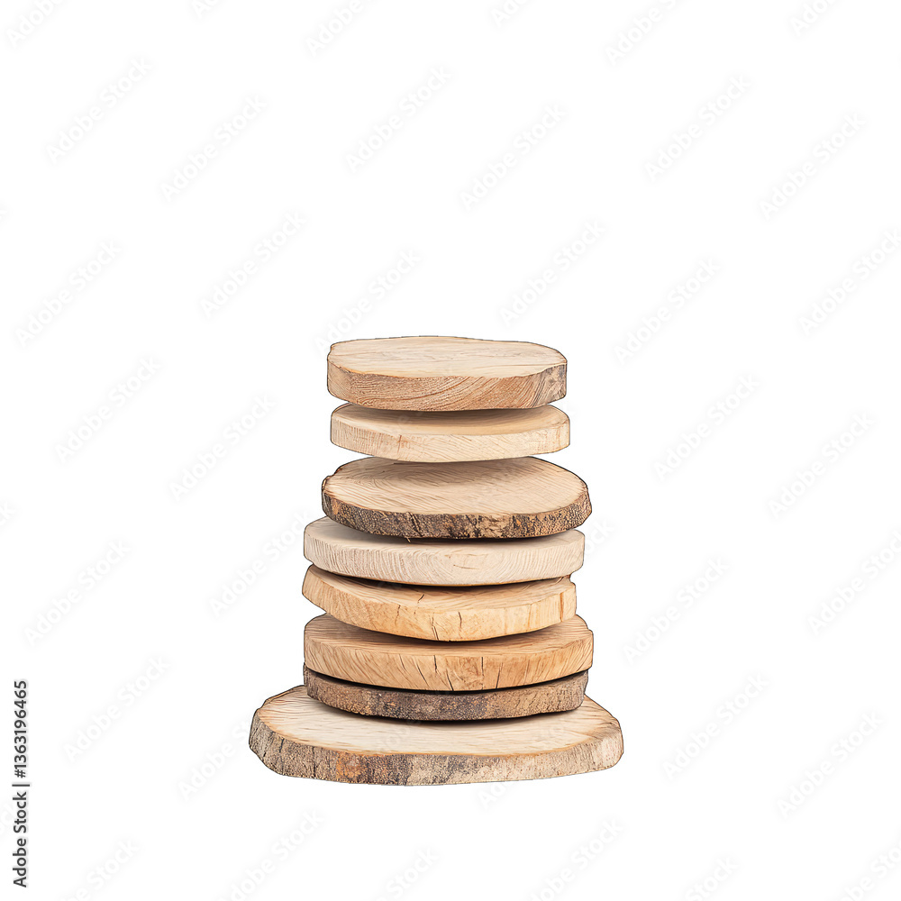 Stacked wooden slices craft supply for diy projects and decorations Stacked wooden slices craft supply for diy projects and decorations