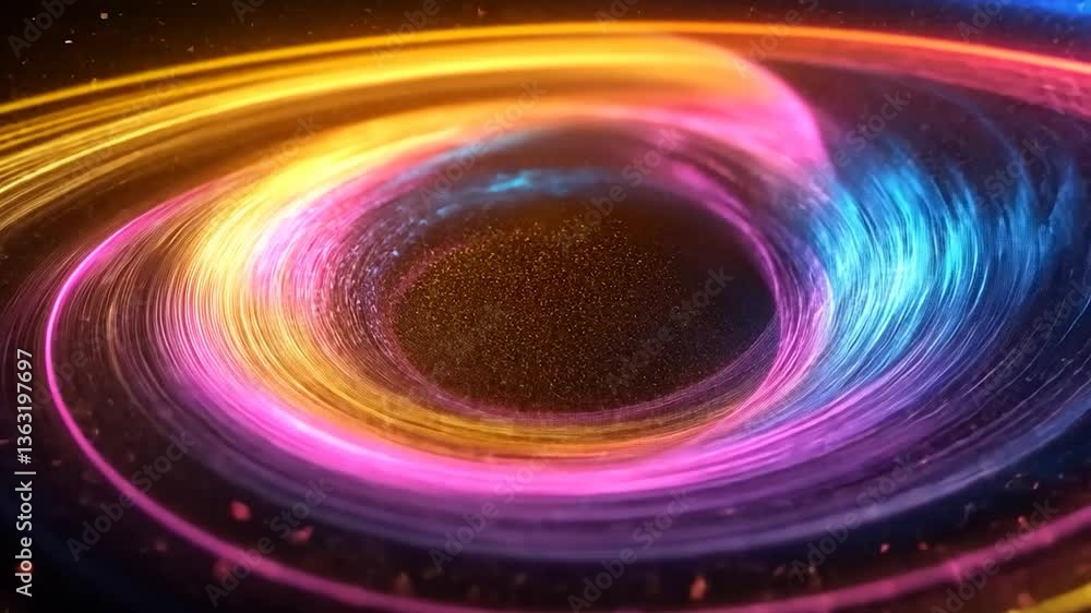 Abstract swirling, vibrant colorful lines and particles. Abstract swirling, vibrant colorful lines and particles.