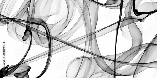 White smoke abstract on white background, fire design. Scratched texture soft lines brushed steel, desktop wallpaper. Collection of airborne particulates and gases emitted. Smoke steam set