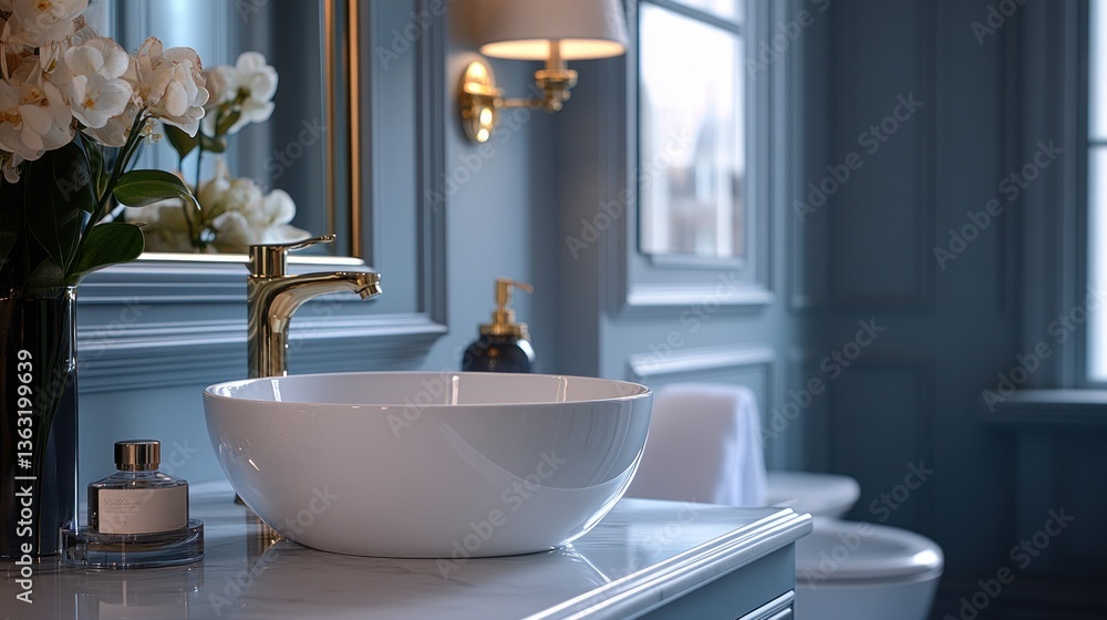 Fototapeta premium Elegant, classic bathroom vanity