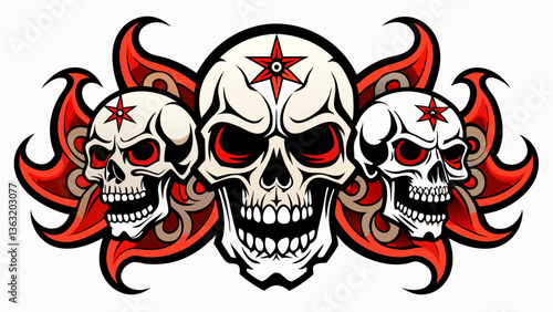 Tribal skull tattoo designs vector file