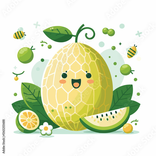 organic, melon, cantaloupe, honeydew, slice, food, fresh, fruit, juicy, sweet, delicious, cut, ripe, green, healthy, piece, isolated, summer, diet, dessert, vegetarian, honey, half, raw, yellow, backg