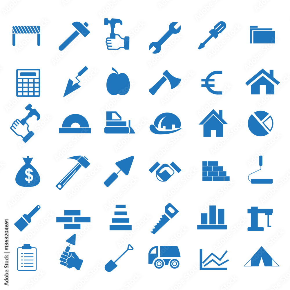 Collection of Labor Day themed illustrations and icons, labor day all elements icon set Collection of Labor Day themed illustrations and icons, labor day all elements icon set