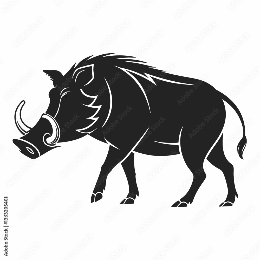 Warthug black silhouette icon vector Warthug black silhouette icon vector