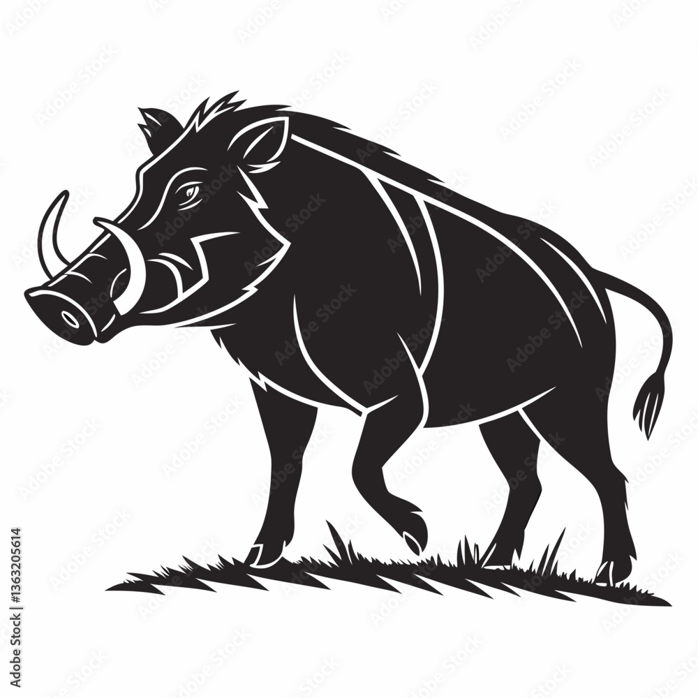 Warthug black silhouette icon vector Warthug black silhouette icon vector