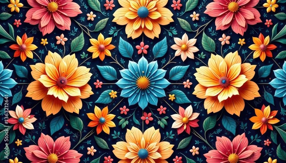Intricate floral design, repeating seamlessly , petal, surface Intricate floral design, repeating seamlessly , petal, surface