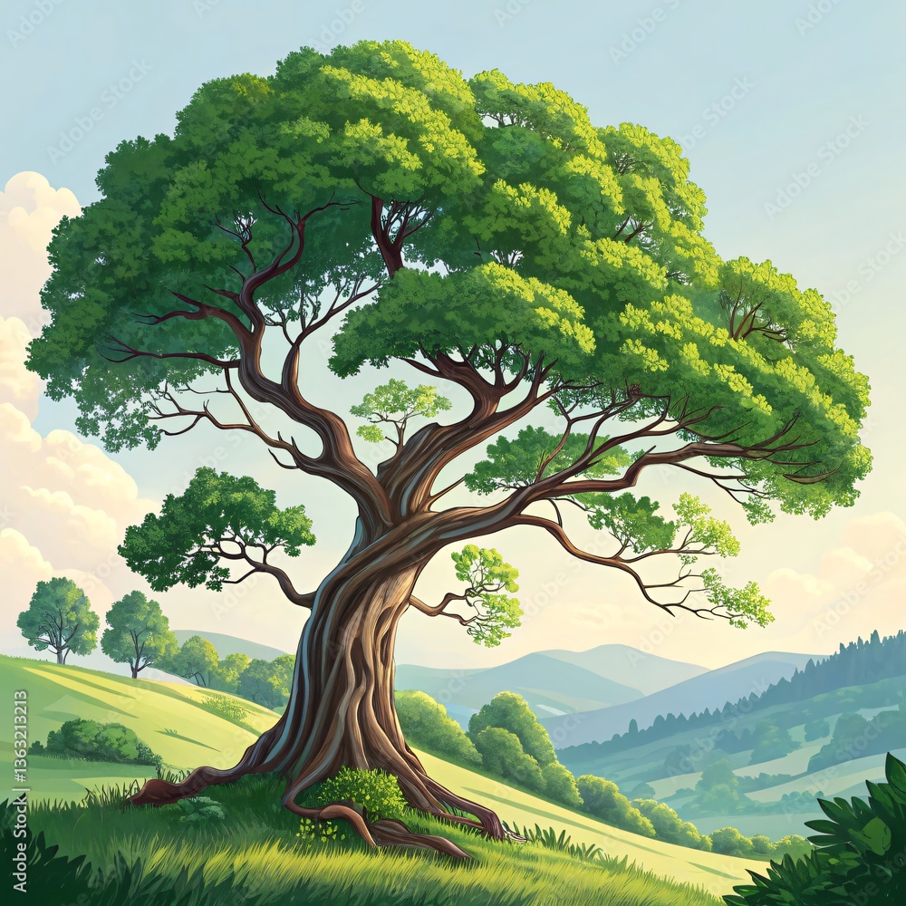 Naklejka premium tree in the park