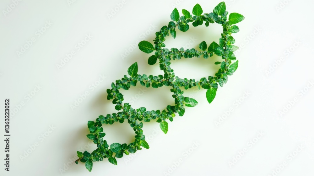 Nature inspired dna model using green plants creative art installation indoor environment unique perspective Nature inspired dna model using green plants creative art installation indoor environment unique perspective