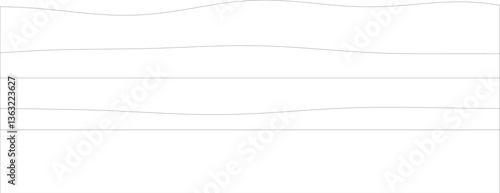 A minimalist composition featuring soft and wavy lines on a pristine white canvas, creating a deep sense of calmness