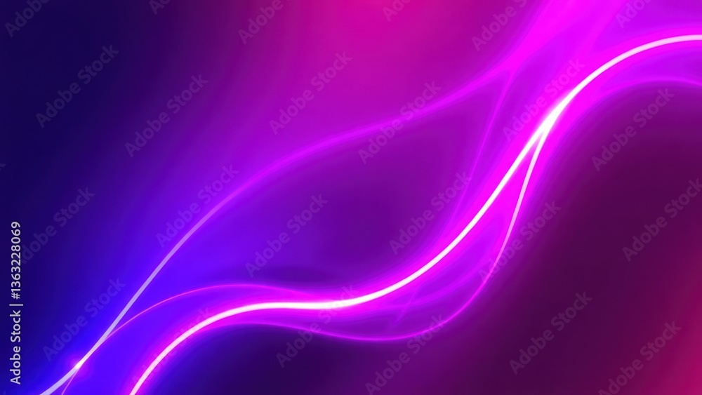 Fototapeta premium Dark blue violet purple magenta pink burgundy red abstract background for design. Color gradient, ombre. Wave, fluid. Bright light wavy line, spot. Neon, glow, flash, shine. Template.Rough,grain,noise