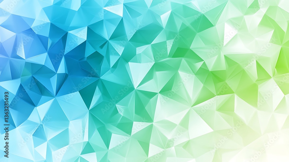 Obraz premium Abstract Blue Green Triangle Pattern.