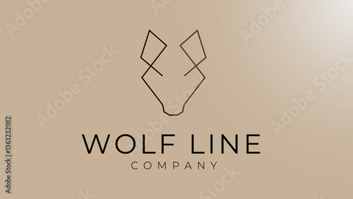 Lobo logo lineas icono elegante