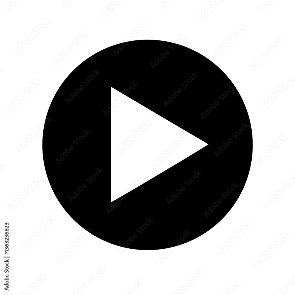 Play icon in black circle on transparent background Play icon in black circle on transparent background