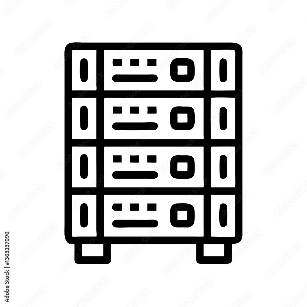 Supercomputer icon on a transparent background Supercomputer icon on a transparent background