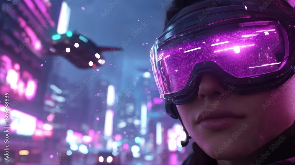 Cyberpunk neon tech headgear Cyberpunk neon tech headgear