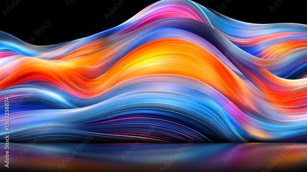 Abstract colorful wavy lines. Abstract colorful wavy lines.