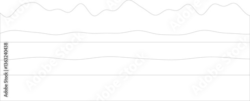 Abstract line art with wavy patterns and horizontal divisions.