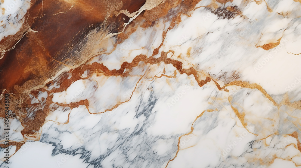 Fototapeta premium Luxurious Stone Background White and grey marble texture with high resolution. 