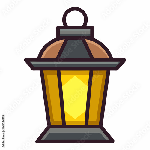 Wallpaper Mural Islamic lantern vector with glowing light, Ramadan decoration and festival symbol Torontodigital.ca