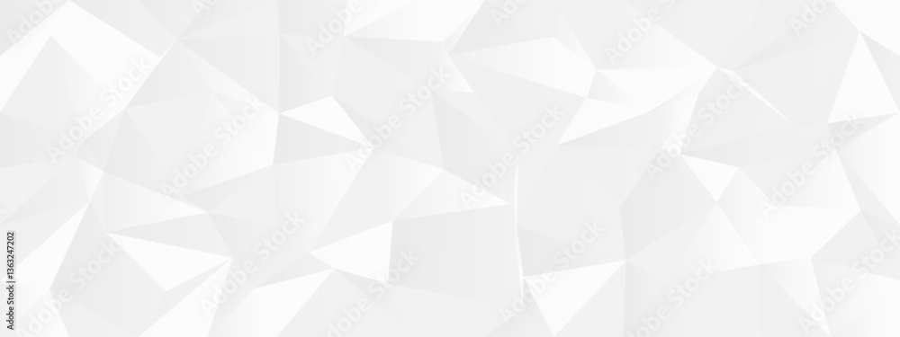 Fototapeta premium Abstract geometric white background with polygonal pattern for modern design projects.