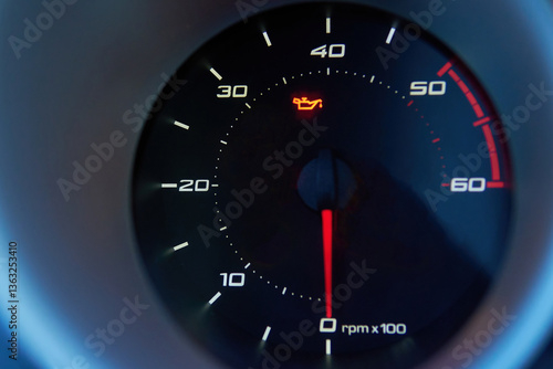 Oil pressure and low oil error light illuminated on dashboard