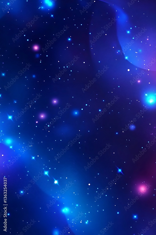 Fototapeta premium Cosmic tapestry backdrop with shimmering celestial elements and particles